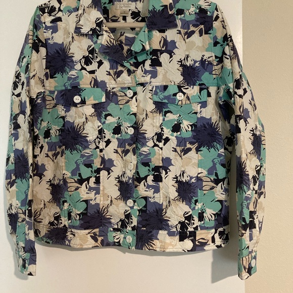 Christopher & Banks Pond Frond Abstract Jacket - Picture 6 of 13